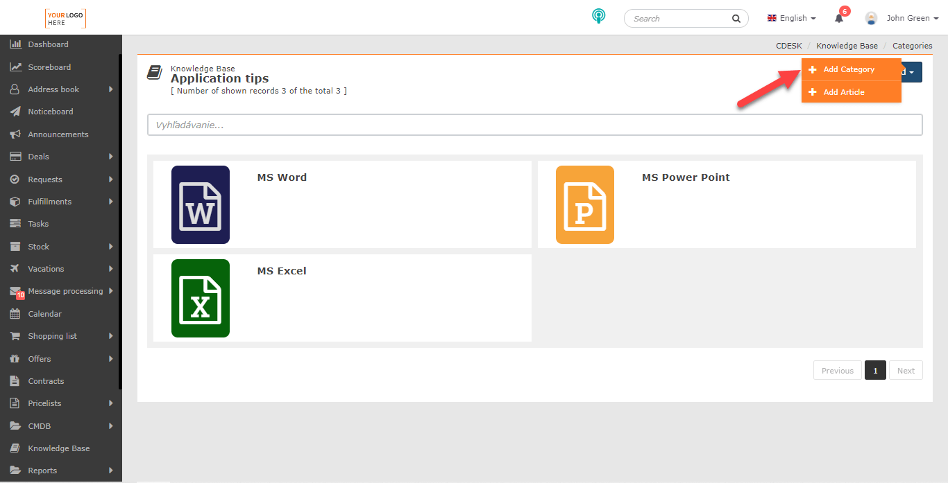 Knowledge Base - CDESK