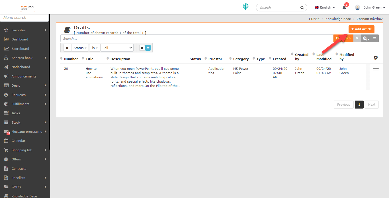Knowledge Base - CDESK
