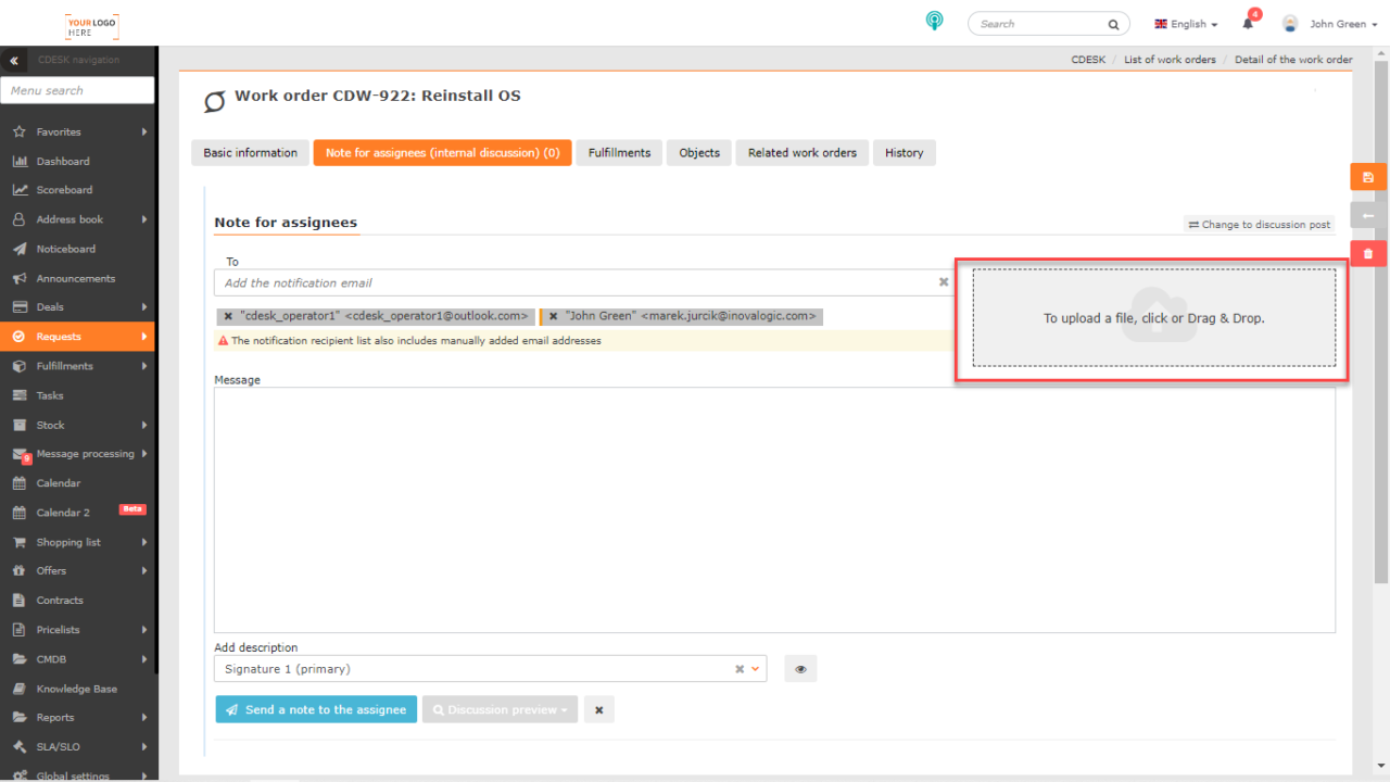 Working with Work Orders - CDESK